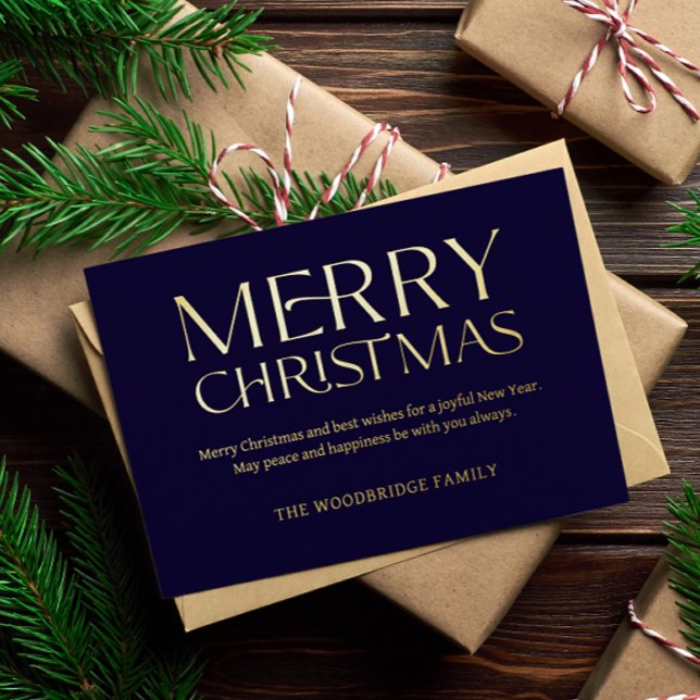 Navy Luxury Christmas Card Elegant Font  photo (Creator Uploaded)