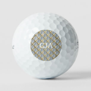 NAVY MARBLE GOLD CUSTOM GOLF BALLS
