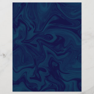 Navy Marble Watercolor 8.5" X 11" Paper