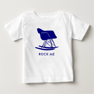 Navy Mid Century Modern Rocking Chair Tee Shirt