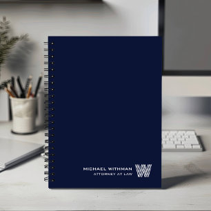 NAVY Minimal Monogram Initial CORPORATE BUSINESS Planner
