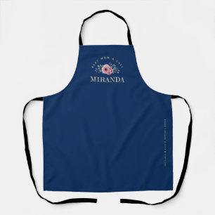 Navy Minimalist Best Mom & Chef Personalized Apron