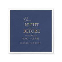 Navy Minimalist the Night Before Wedding Party  