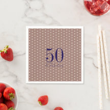 Navy & Mocha | 50 and Fabulous Birthday Party