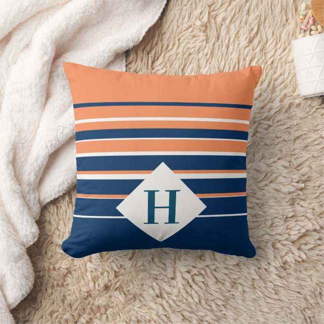 Navy Monogram Cushion (Blanket)