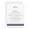 Navy Monogram Wedding Invitation