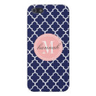Navy Moroccan Tiles Lattice Personalised