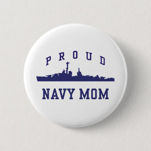 Navy Mum 6 Cm Round Badge