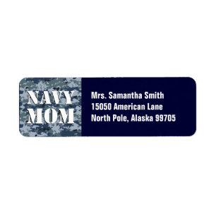 Navy Mum Blue Camouflage
