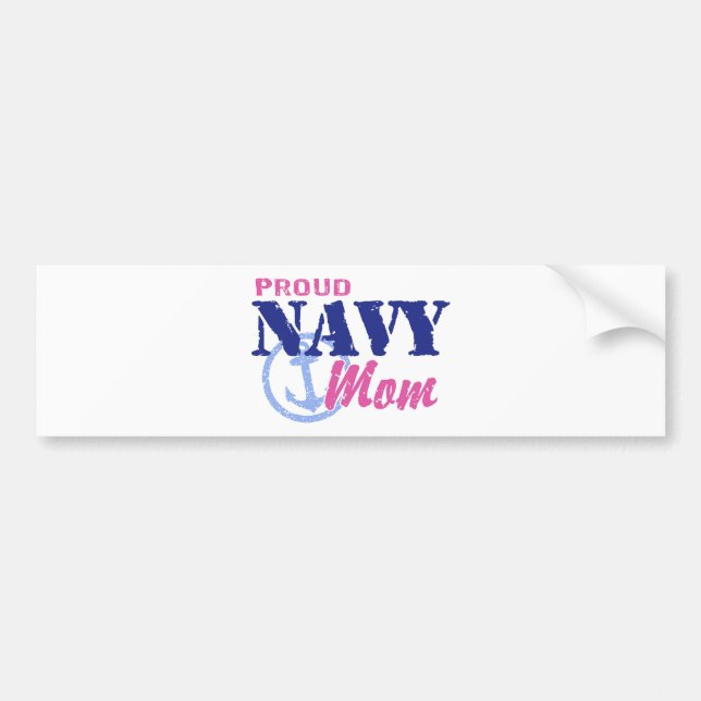 Navy Mum Bumper Sticker (Front)