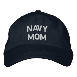Navy Mum Embroidered Hat