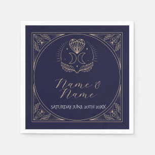 Navy Napkins Wedding Names Tarot Cards Stars Moon