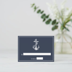 Navy Nautical Anchor Wedding Place Cards