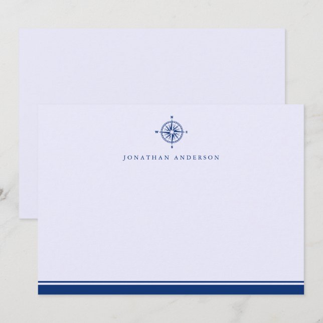Navy Nautical Maritime Compass Correspondence  Card (Front/Back)