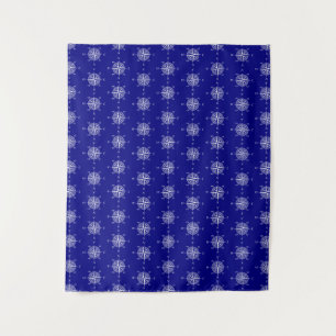 Navy Nautical Sailing Compass Tapestry