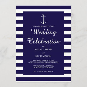 Navy Nautical : Wedding Invitations