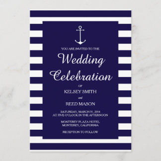 Navy Nautical : Wedding Invitations