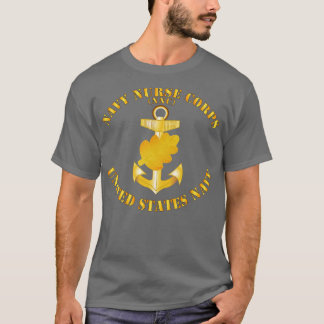 Navy Navy Nurse Corps Pin w Txt T-Shirt