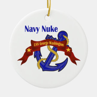 Navy Nuke USS George Washington Ceramic Tree Decoration