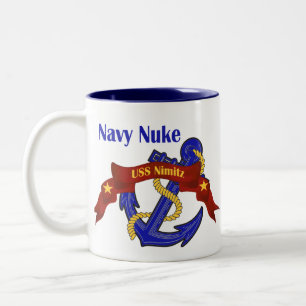 Navy Nuke ~ USS Nimitz Two-Tone Coffee Mug