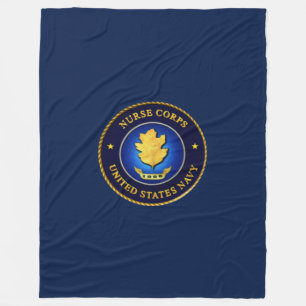 NAVY NURSE CORP FLEECE BLANKET