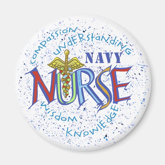 Navy Nurse Motto Magnet (Front)