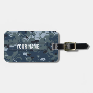 Navy NWU Camouflage Customisable Luggage Tag