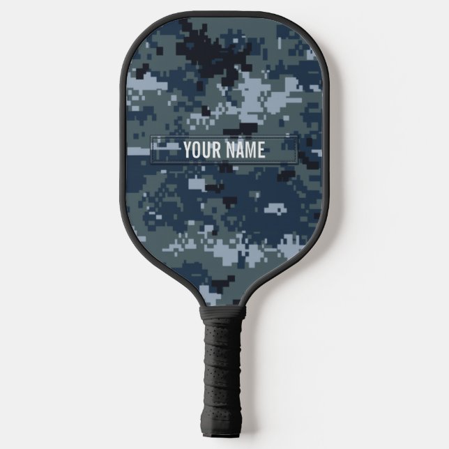 Navy NWU Camouflage Customisable Pickleball Paddle (Back)