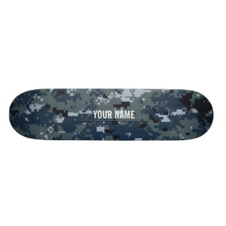 Navy NWU Camouflage Customisable Skateboard