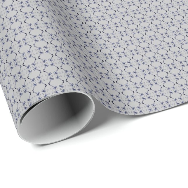 Navy on Grey Gavel lawyer advocate Wrapping Paper (Roll Corner)
