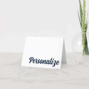 NAVY, ORANGE Auburn, Alabama Personalised Card