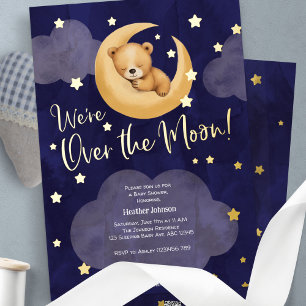 Navy Over the Moon Teddy Bear Twinkle Little Stars