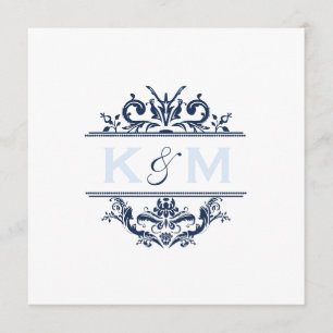 Navy & Pale Blue Special Request Invitation