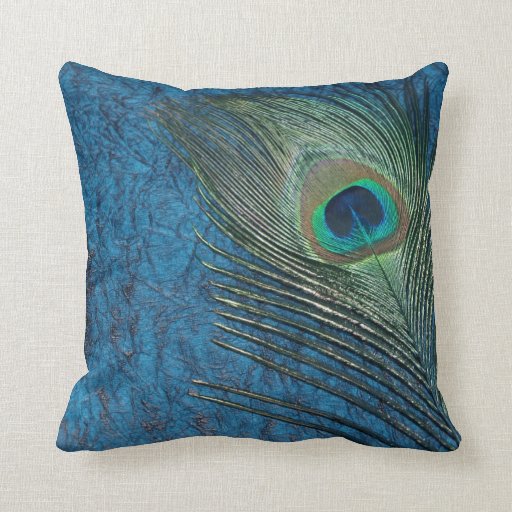Image of Navy Peacock Cushion