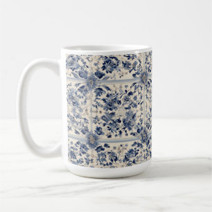 Navy Persian Rug Pattern Coffee Mug