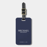 Navy Personalised Groomsman's Name and Monogram