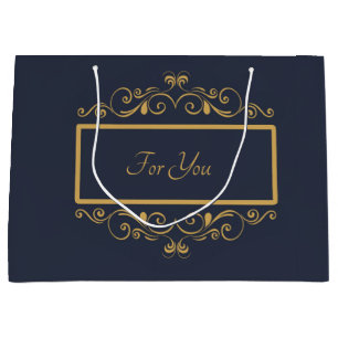 Navy Personalised Large Gift Bag