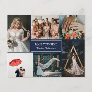 Navy Photo Collage Professional Photographer Flyer