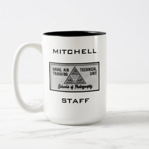 Navy Photo School-Sign #1 Two-Tone Mug, 15 oz Two-Tone Coffee Mug