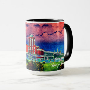 Navy Pier Chicago 1920's Watercolor Art Windy City Mug