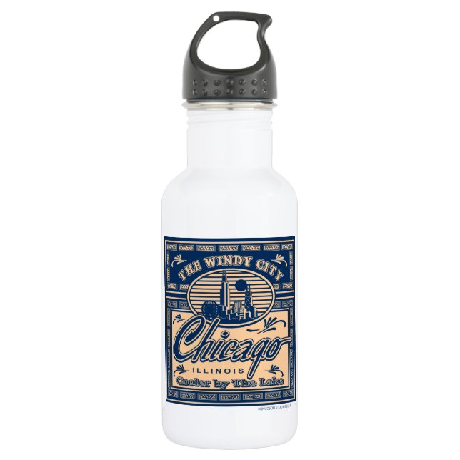 Navy Pier Chicago 532 Ml Water Bottle (Front)
