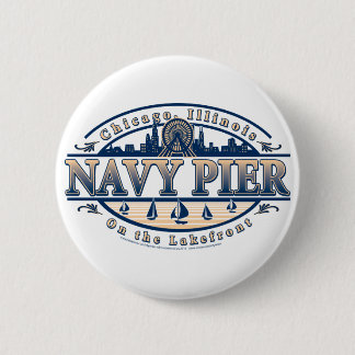Navy Pier Chicago 6 Cm Round Badge