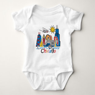 Navy Pier Chicago Baby Bodysuit