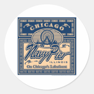 Navy Pier Chicago Classic Round Sticker