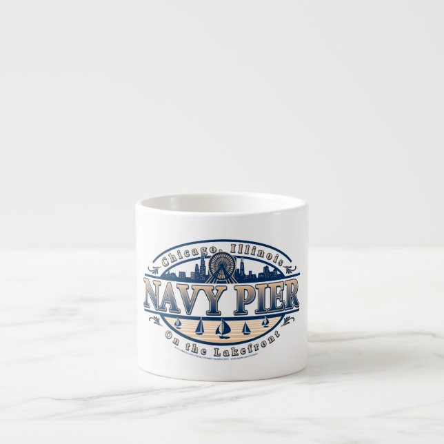 Navy Pier Chicago Espresso Cup (Front)
