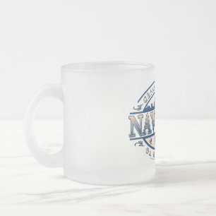 Navy Pier Chicago Frosted Glass Coffee Mug