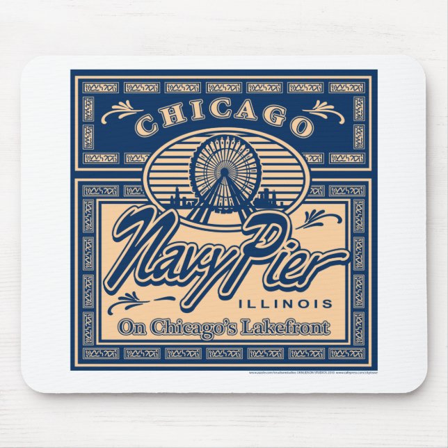 Navy Pier Chicago Mouse Mat (Front)