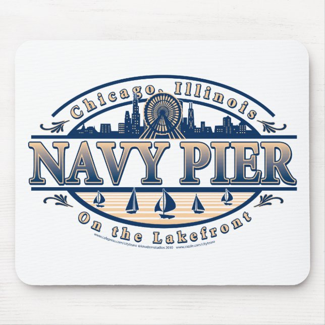 Navy Pier Chicago Mouse Mat (Front)
