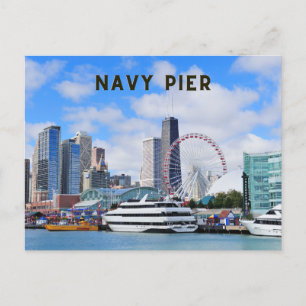 Navy Pier Chicago Postcard Travel Vacation