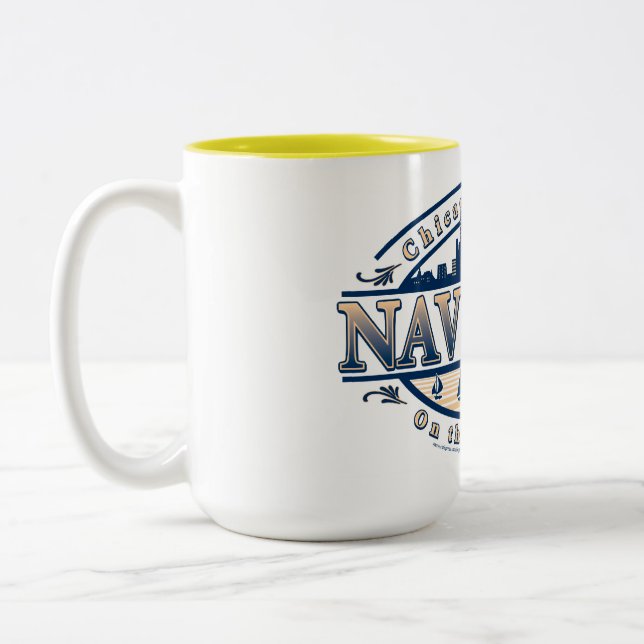 Navy Pier Chicago Two-Tone Coffee Mug (Left)